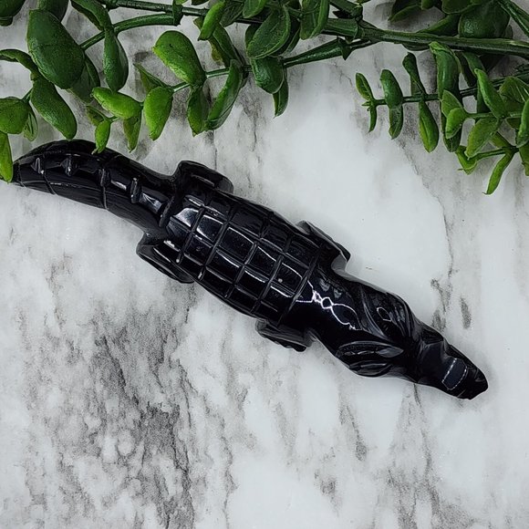 Mexican Obsidian Alligator - Picture 4 of 4